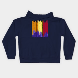 Nashville Cityscape Text Kids Hoodie